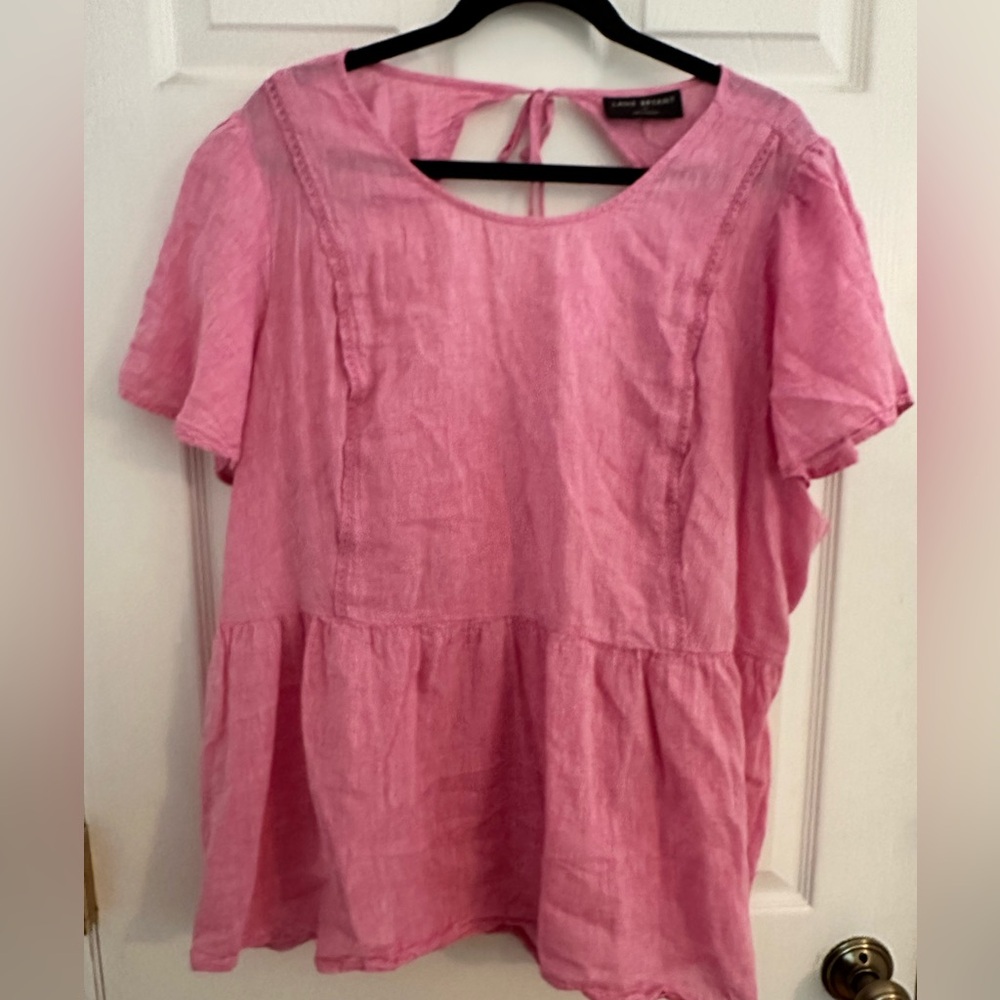 Lane Bryant linen top sz24